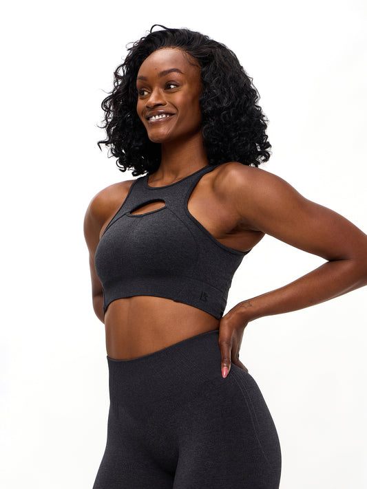 Form Reversible Seamless Sports Bra - Charcoal