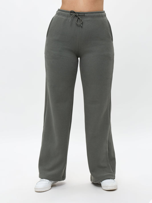 Plush Fleece Straight Leg Sweat Pant - Frosted Sage