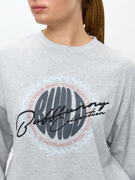 Build Long Sleeve Tee - Heather Grey