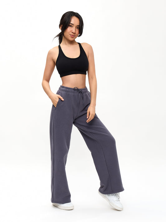 Plush Fleece Straight Leg Sweat Pant - Blue Steel