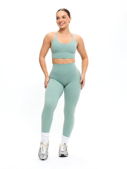 Poshknit Sports Bra - Arctic Moss