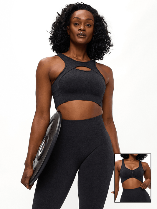 Form Reversible Seamless Sports Bra - Charcoal