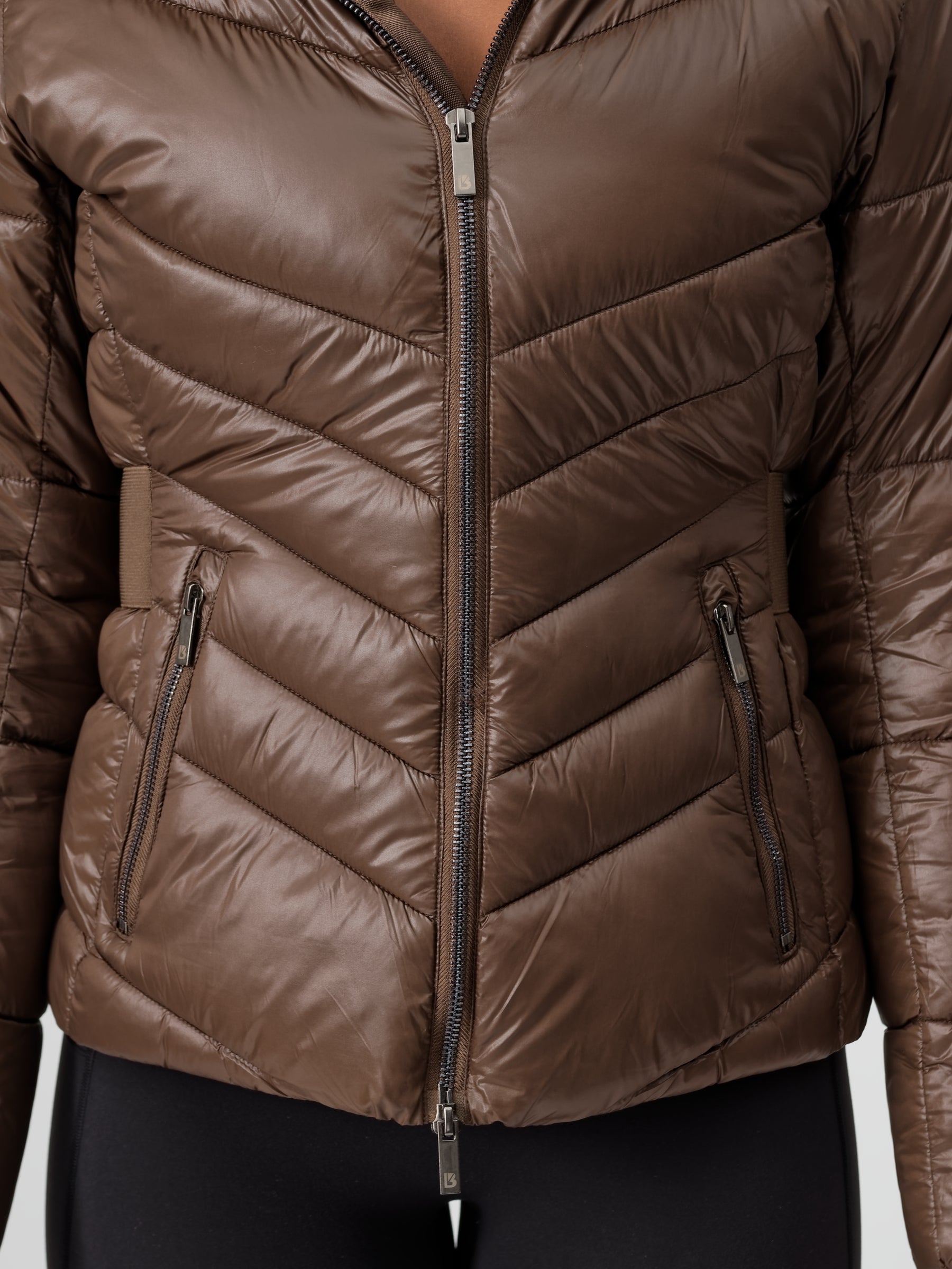 Brown packable outlet down jacket